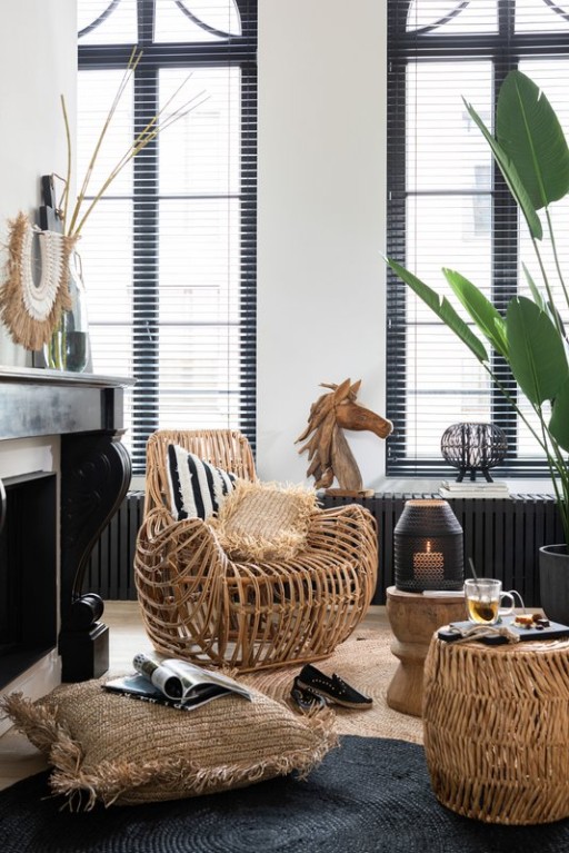 J-Line zetel Ana - rotan - naturel