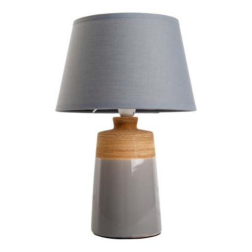 Ceramic table lamp "Talia", table lamp made of ceramic, beige/gray, with E14 socket, for dining room, living room, hallway or office, 31 cm high