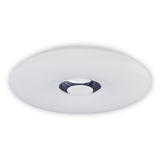 LED -plafondlicht "Nashville" Ø 40 cm, vele functies, gemaakt van metaal en plastic, wit, met geïntegreerde LED's, verlichting voor woonkamers, gang of kantoor