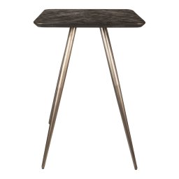 Fieron Barkruktafel | Zwart Hout | Vierkant - Product afbeelding