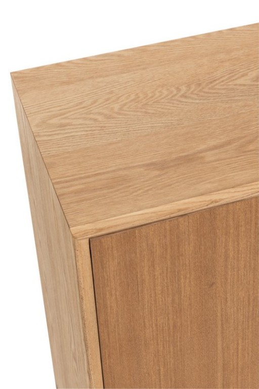 J-Line cabinet on legs - 2 doors - wood/metal - natural