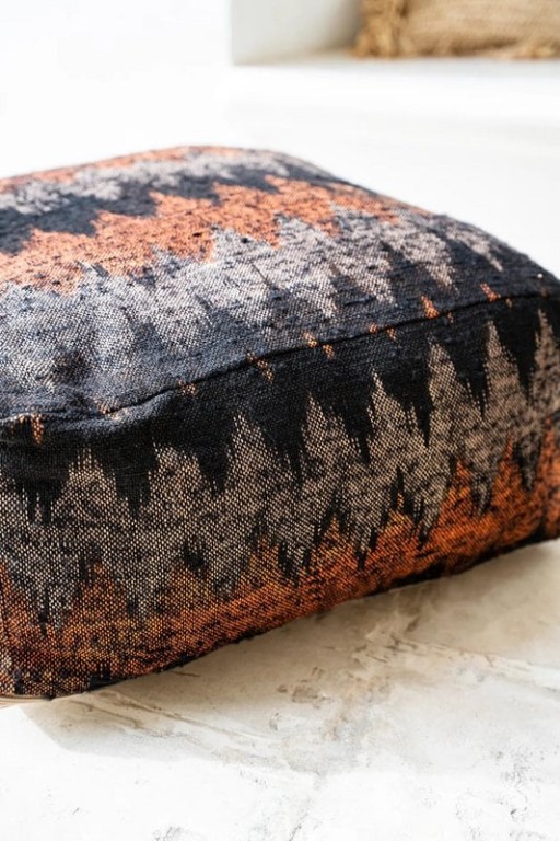 The Oh My Gee Pouffe - Black Orange