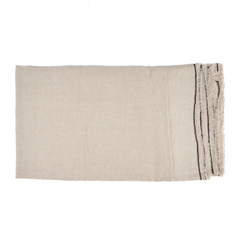 Het Toscaanse tafelkleed - Naturel Zwart - 150x300