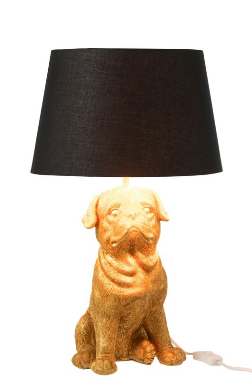 J-Line lamp Dog Sitting - resin - gold - home accessories