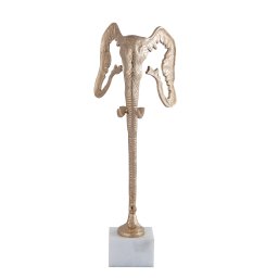 Horton Olifant Beeld | Champagne Aluminium | Marmeren Basis 65 cm - Product afbeelding