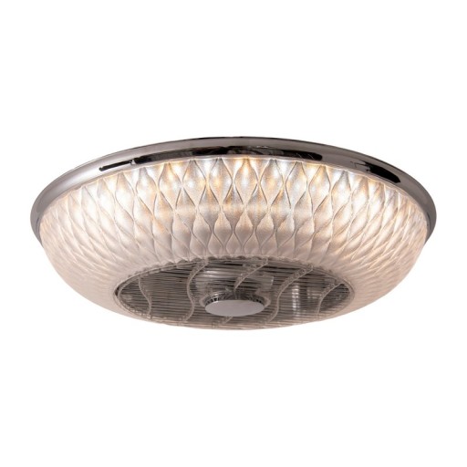 LED ceiling light "Viento" with fan, made of metal and plastic, with integrated LEDs, lighting for living rooms or office