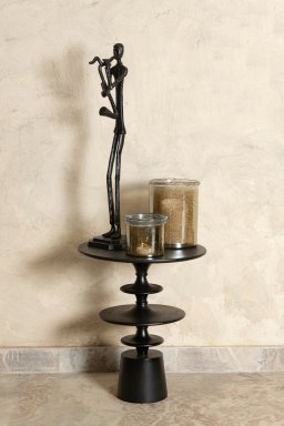 Kali Black Casted Alu Statue Man With Saxophone