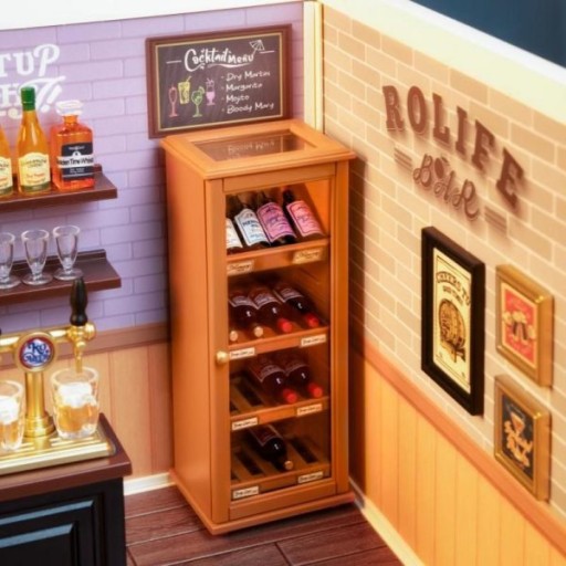 DIY Huisje Super Creator Leisurely Cheers Bar, Robotime, DW012, 16,3x16,3x15,2cm