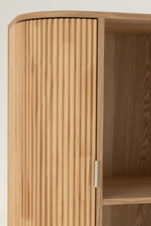 J -Line Cabinet Cases Round - Pine Wood - Naturel