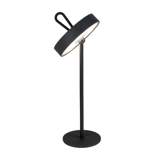 LED battery table lamp magnetically "Ella" for outside and inside, made of metal and plastic in black, 35 cm high