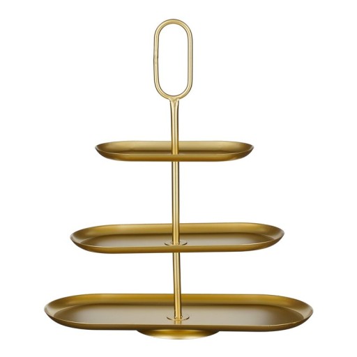 Rama Etagere 3 Layers - L48 x W20 x H55 cm - Metal - Gold