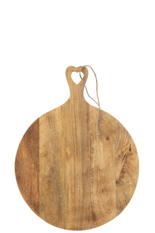 J-Line cutting board Round Heart - wood - large