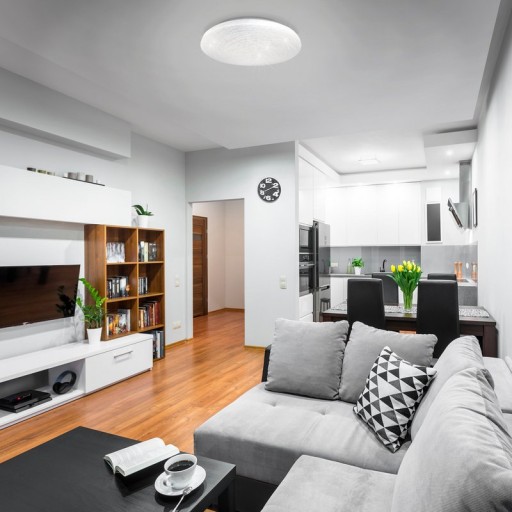 LED ceiling light "Polaris" d: 48cm crystal effect