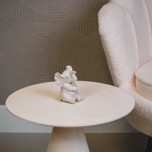 Ornament - Olifant - Polyresin - Zand - 7x7x11cm
