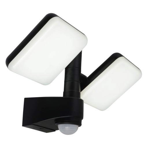 LED external wall lamp "Jaro" with 360 ° motion detector, made of plastic in anthracite, with integrated LED