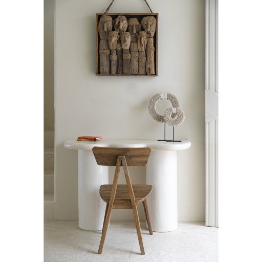 De Papoea Shell Disc on Stand - White - S