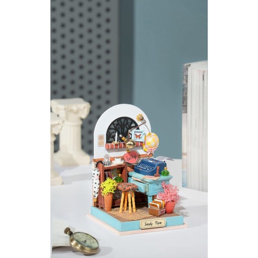 Robotime, DIY Huisje Record Mood Study, DS017, 7x7x10,5cm