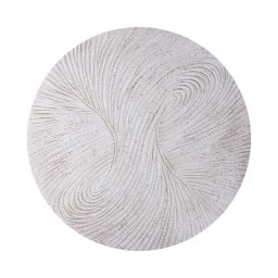 Wiktor White MDF Round Wallpanel Swirl Carved M