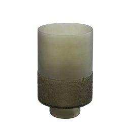 Miral Green Glass Round Stormlight Frosted BottomL