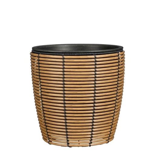 Durban Flowerpot Outside - Set of 3 - H36 x Ø40 cm - Recycled plastic - Brown
