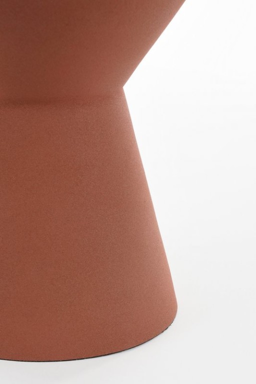 Estate side table - H41 x Ø34 cm - Metal - Terra