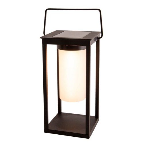 LED camping/skirting lamp H: 28cm, for outside, skirting lamp - metal and plastic in black, with integrated LED