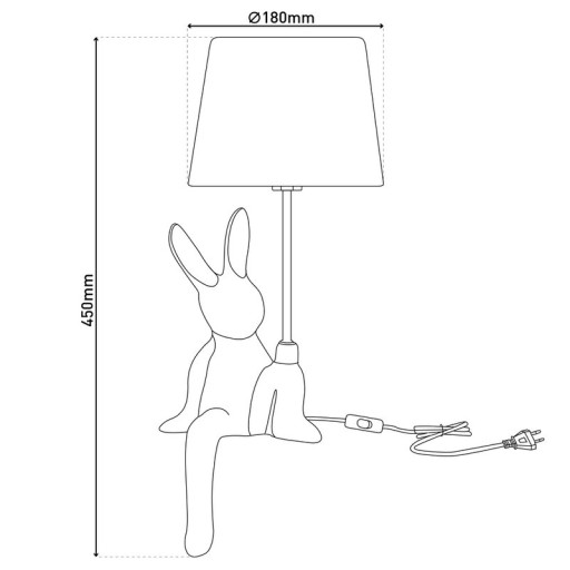 Table lamp "Helge" Ø 18 cm, height approx. 45 cm, made of ceramic in black and gold, black text blades