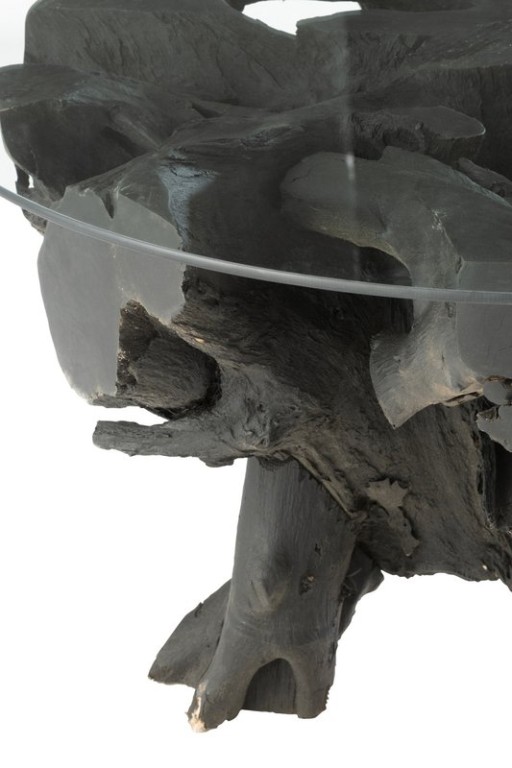 J-Line table Roots - wood - black