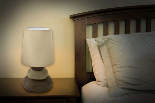 Ceramic table lamp "Stoney", table lamp made of ceramic, nature, with E14 version, table lamp for dining room, living room, hallway or office, or as a bedside lamp, 31 cm high