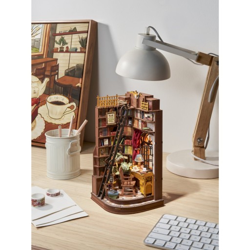 Robotime, DIY Book Nook, Silent Corner Study, TGE02, 11,8x11,8x24,9cm