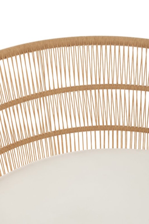 J-Line Chair Joa Metaal/Rattan Wit