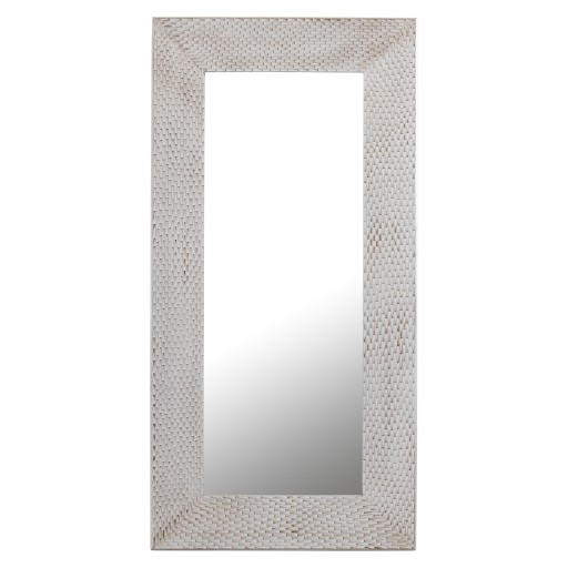 Chinasa White Rect Mdf Mirror Gold Finish Low