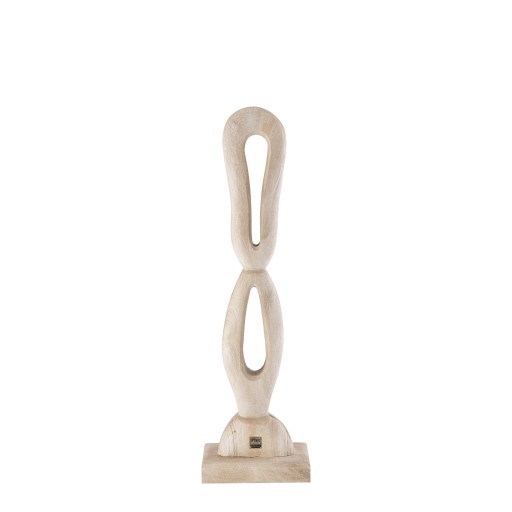 Rhyce Natural Mango Wood Statue Open Figure S