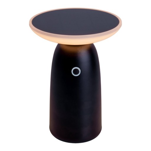 LED Solarleuchte "Ada" schwarz für Außen, LED Tischlampe aus Metall und Kunststoff 22,5 x 16 cm