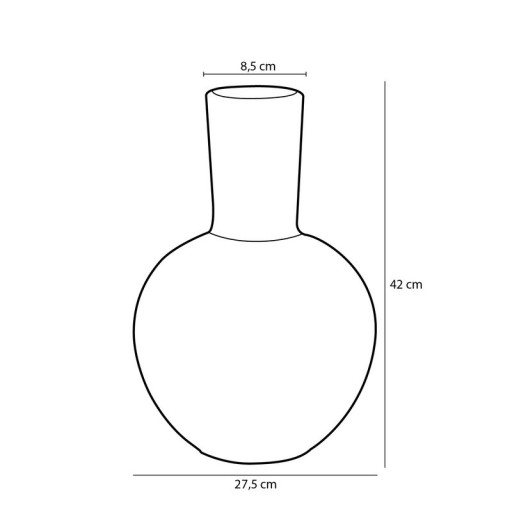 Holm Vase - H42 x Ø28 cm - Ceramic - Cream