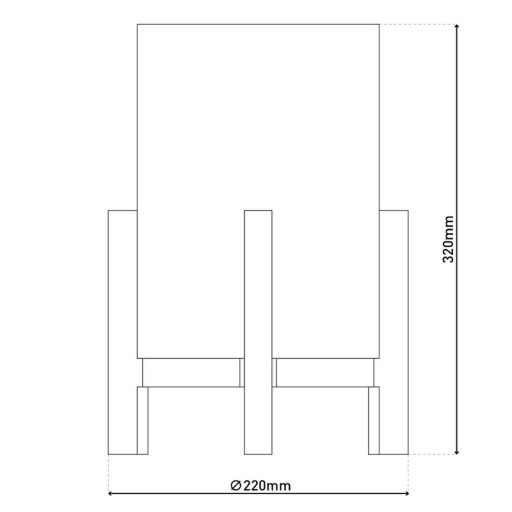 Ackitical lamp "Matilda" 32 cm high, in white/nature, with integrated LED, dimmable with touch sensor