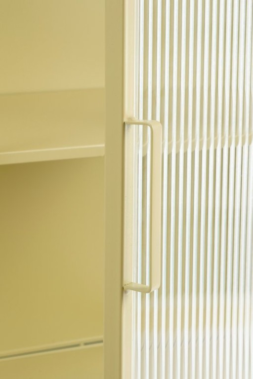 Clifton storage cupboard with doors - L38 x B35 x H90 cm - Metal - Beige