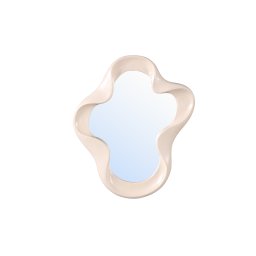 Hannah Organische Spiegel | Cream Poly | Glanzend S – 25x30x2 cm