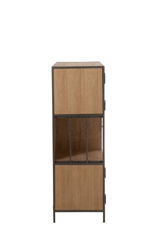 J-Line Compartments cupboard - wood/metal - natural