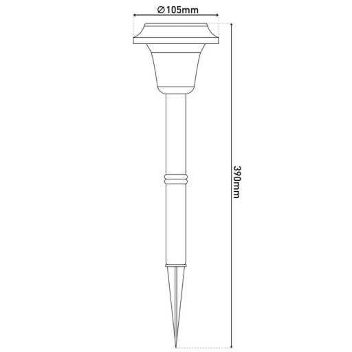 6er Set LED Außenleuchte "Gustav" mit Erdspieß, Edelstahl und Acryl, mit fest verbauten LEDs in kaltweiß, 39 cm hoch