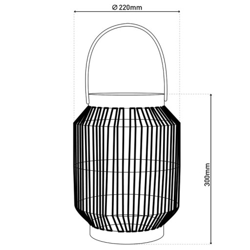 LED solar light "Korbinian" decoration for the outdoor area made of metal, plastic and cord in nature, with firmly built -in LEDs.
