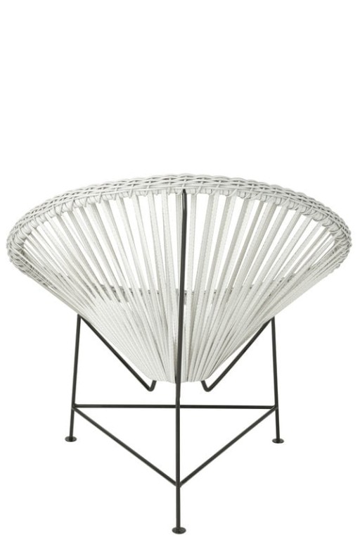 J-Line chair Acapulo - rattan/metal - white