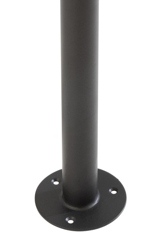 J -line mirror + wall shelf - iron/glass - white/black - 185 cm high