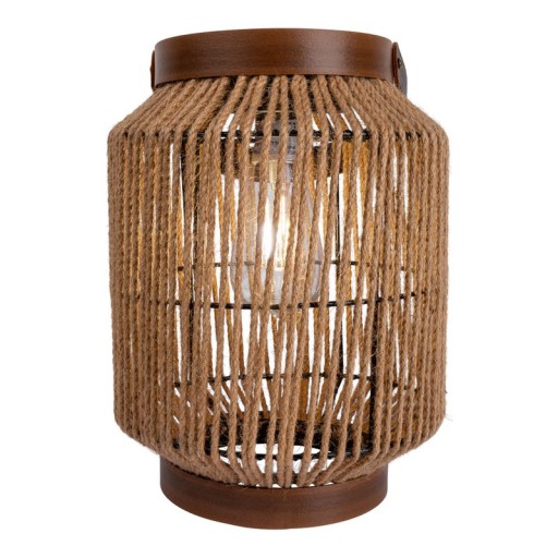 LED solar light "Korbinian" decoration for the outdoor area made of metal, plastic and cord in nature, with firmly built -in LEDs.