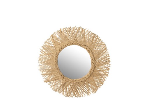 J-Line mirror Braid - rattan - natural