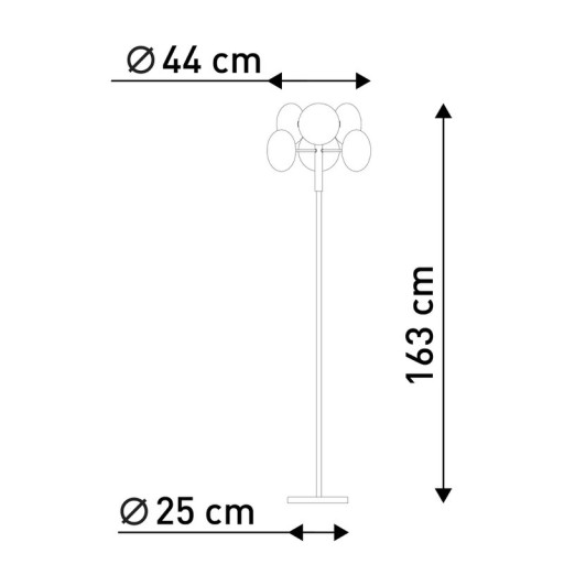 Floor lamp "ORION" smoky