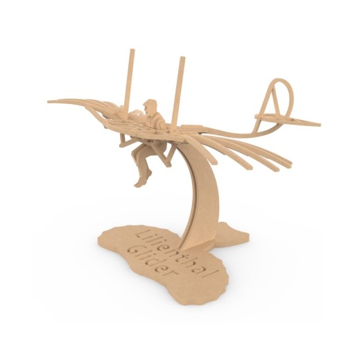 Ilo Build 3D Houten Modelbouw Lilienthal's Glider, NUI-107, 22x18x15cm
