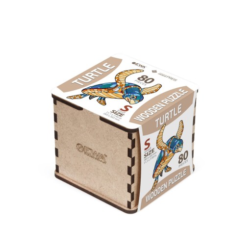 Eco Wood Art (EWA) Houten Puzzel Schildpad/ Turtle, size S, 2291, 28,3x20,2x0,5cm382