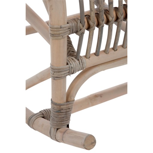 J-Line schommelstoel - rotan - grijs