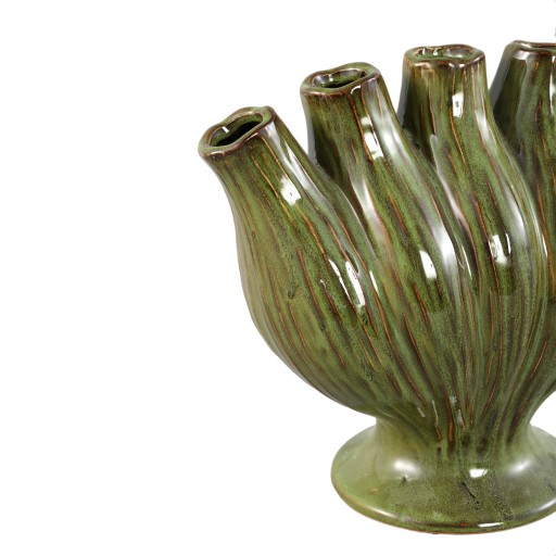 Gylian Green Tubes Shaped Ceramic Vase L